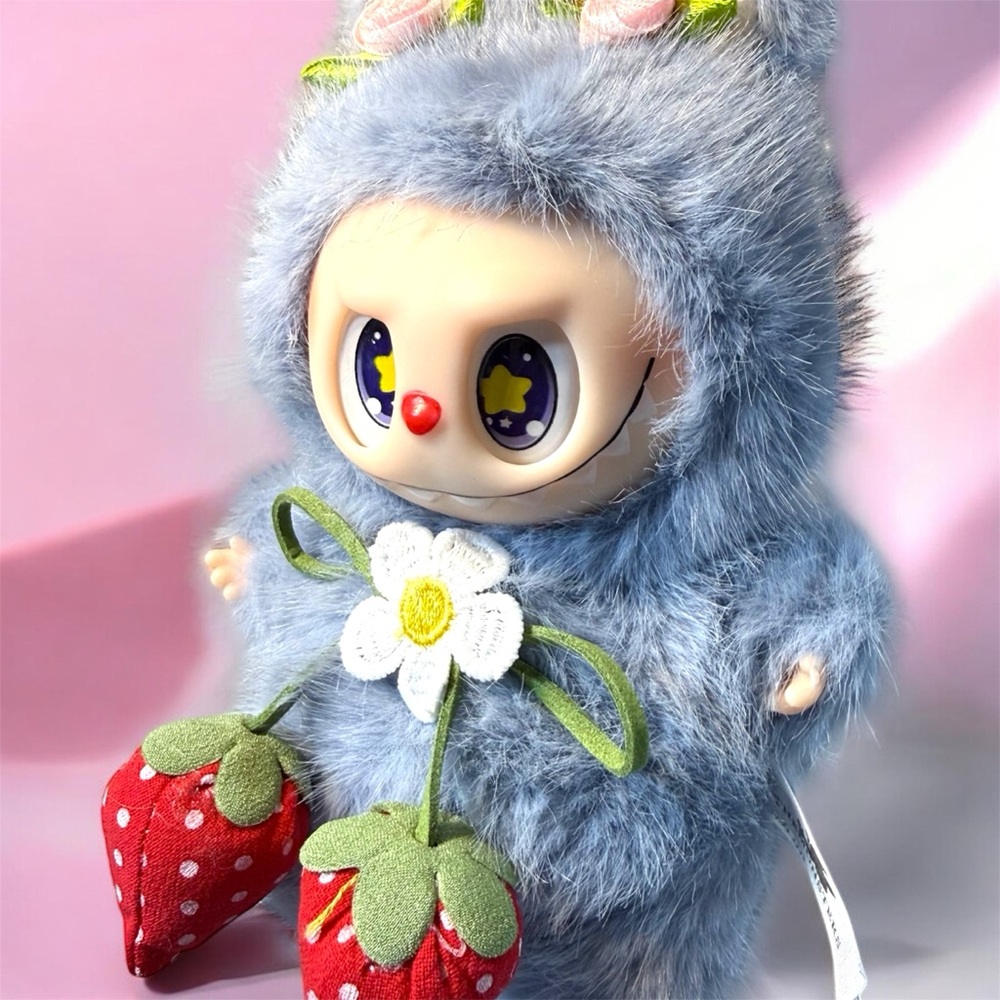 Custom Blue Daisy Fantasy Plushie Keychain